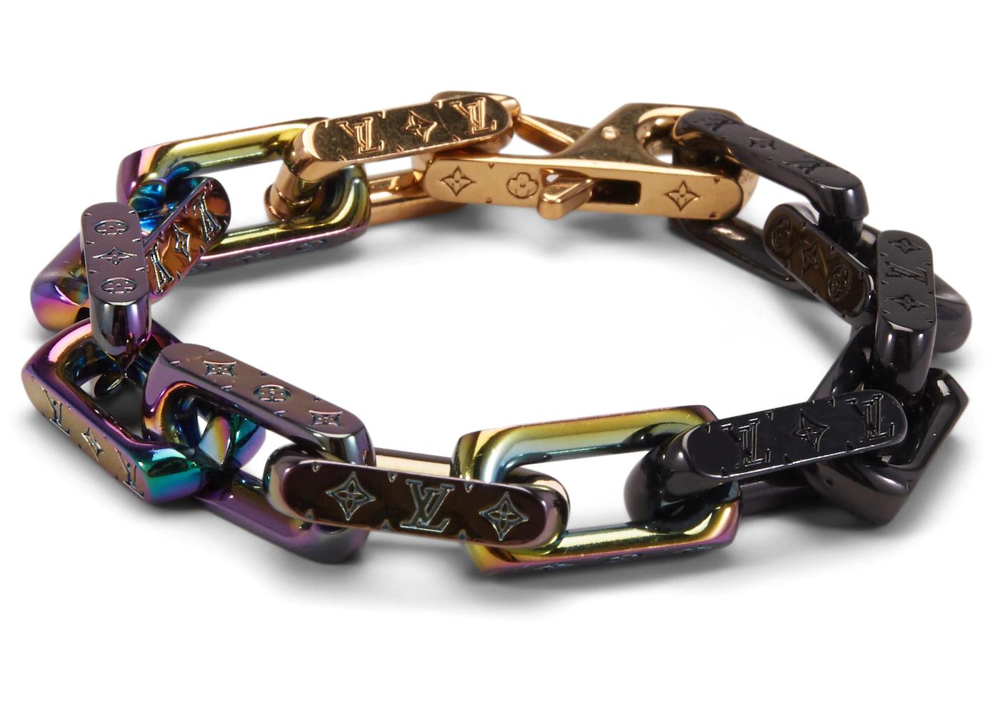 Chain Bracelet Engraved Monogram Colors Black/Gold/Multicolor by LOUIS VUITTON Chain Bracelet Engraved Monogram Colors Black/Gold/Multicolor by LOUIS VUITTON