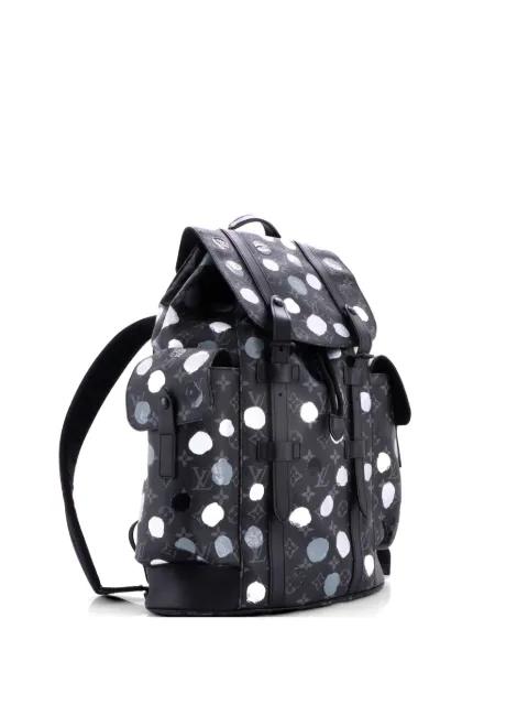 Christopher Yayoi Kusama Painted Dots Monogram Eclipse Canvas MM backpack by LOUIS VUITTON 