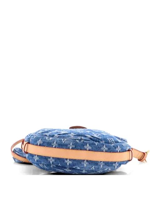 Croissant NM Handbag Monogram Denim MM hobo bag by LOUIS VUITTON 