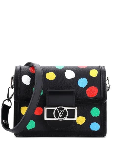 Dauphine Yayoi Kusama Painted Dots Taurillon Leather Mini shoulder bag by LOUIS VUITTON 