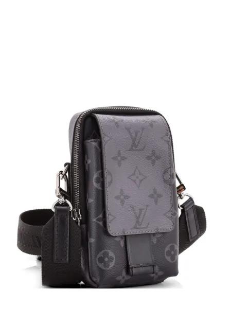 Double Phone Pouch NM Reverse Monogram Eclipse Canvas crossbody bag by LOUIS VUITTON 