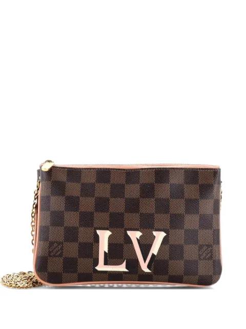 Double Zip Pochette Damier clutch bag by LOUIS VUITTON 