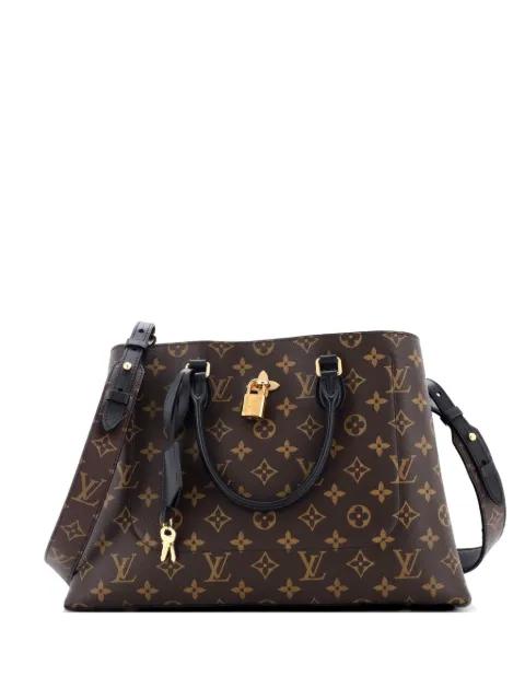 Flower Monogram Canvas with Leather tote bag by LOUIS VUITTON 