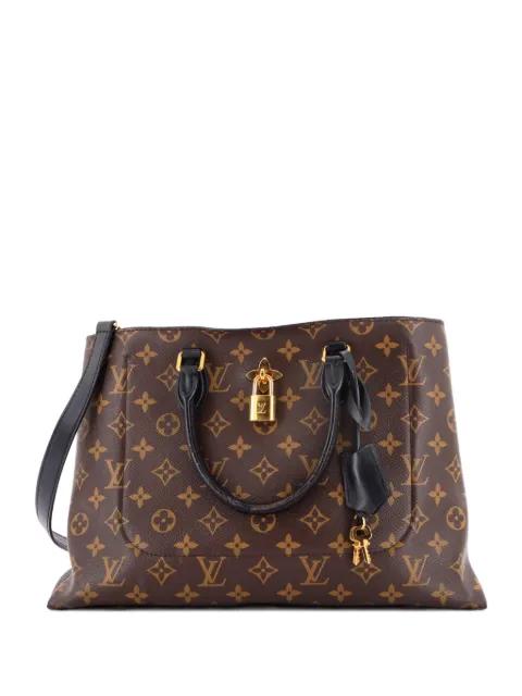 Flower Monogram Canvas with Leather tote bag by LOUIS VUITTON 