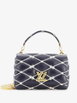 GO-14 NM Handbag Rope Embroidered Malletage Leather MM satchel by LOUIS VUITTON 