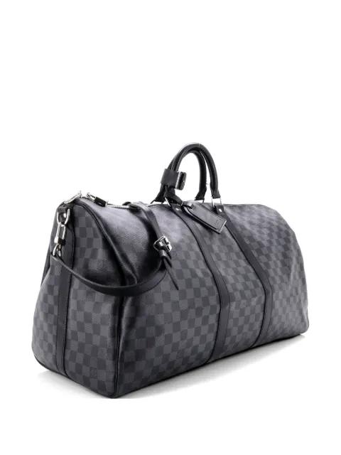 Keepall Bandouliere Bag Damier Graphite 55 travel bag by LOUIS VUITTON 