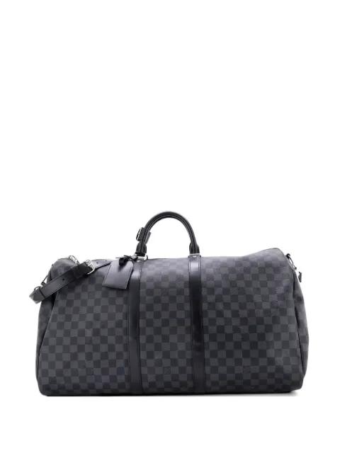Keepall Bandouliere Bag Damier Graphite 55 travel bag by LOUIS VUITTON 