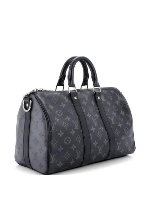 Keepall Bandouliere Bag Reverse Monogram Eclipse Canvas 35 travel bag by LOUIS VUITTON 
