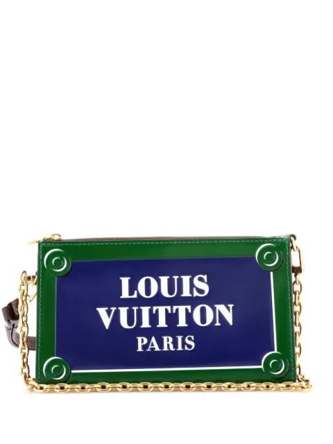 Lexington Pouch Parisian Street Sign Printed Leather and Monogram Canvas shoulder bag by LOUIS VUITTON 