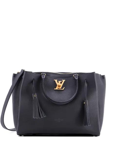 Lockmeto Handbag Leather satchel by LOUIS VUITTON 