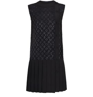 Monogram Jacquard Straight-Cut Mini Dress by LOUIS VUITTON