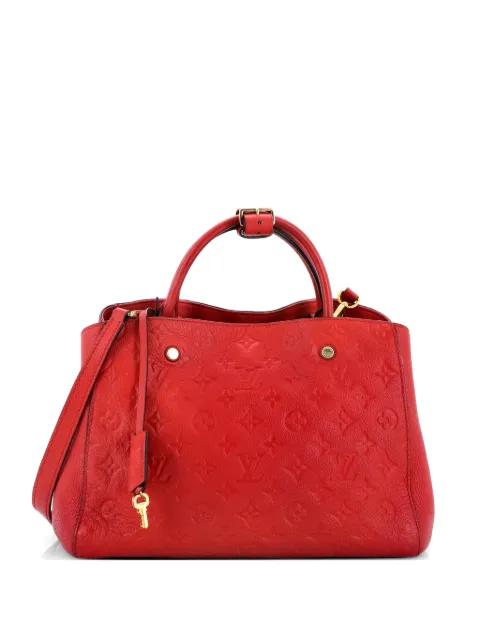 Montaigne Handbag Monogram Empreinte Leather MM satchel by LOUIS VUITTON 