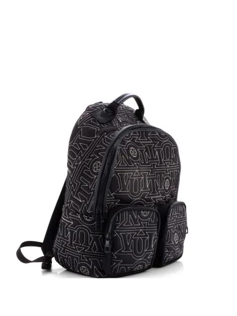Multipocket Limited Edition Snow Capsule Embroidered Monogram Nylon backpack by LOUIS VUITTON 