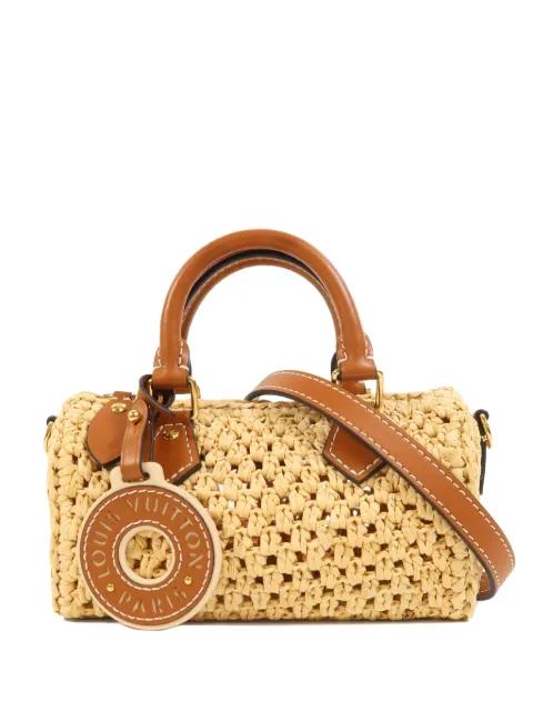 Nano Speedy raffia shoulder bag by LOUIS VUITTON 