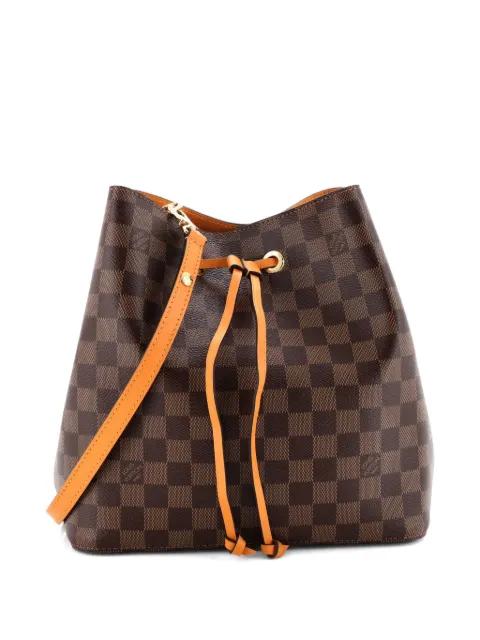 NeoNoe Handbag Damier with Leather MM bucket bag by LOUIS VUITTON 