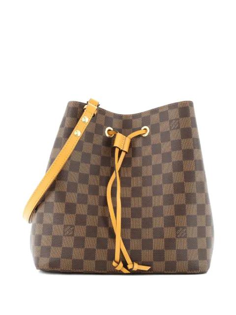 NeoNoe Handbag Damier with Leather MM bucket bag by LOUIS VUITTON 