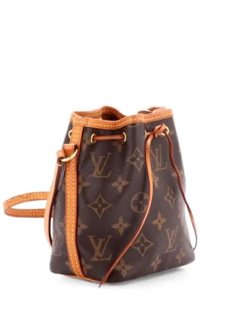 Noe Handbag Monogram Canvas Nano bucket bag by LOUIS VUITTON 