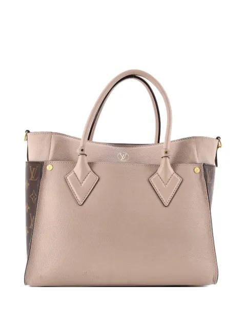 On My Side Leather with Monogram Canvas MM tote bag by LOUIS VUITTON 