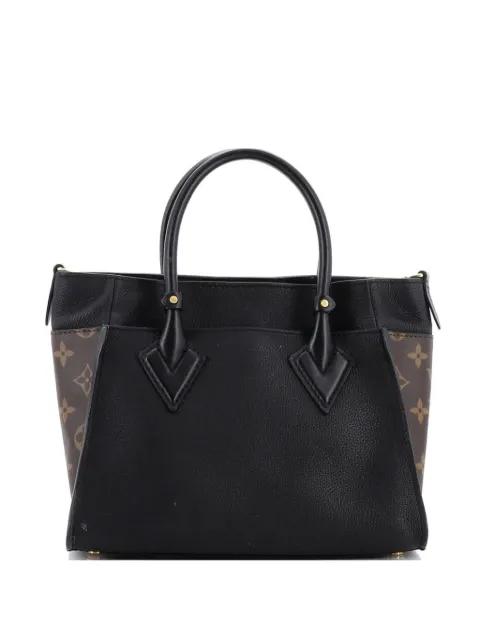 On My Side Tote Leather with Monogram Canvas PM shoulder bag by LOUIS VUITTON 