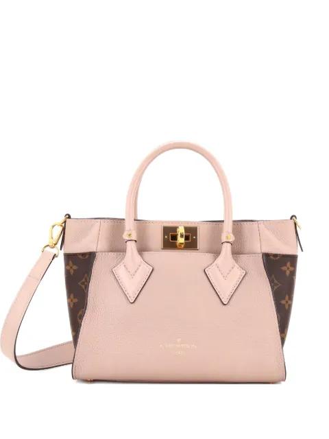 On My Side Tote Leather with Monogram Canvas PM shoulder bag by LOUIS VUITTON 