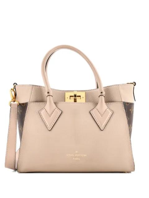 On My Side Tote Leather with Monogram Canvas PM shoulder bag by LOUIS VUITTON 