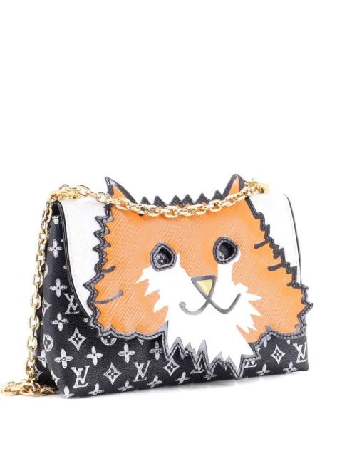 Orange Cat Limited Edition Grace Coddington Epi Leather and Catogram Canvas shoulder bag by LOUIS VUITTON 