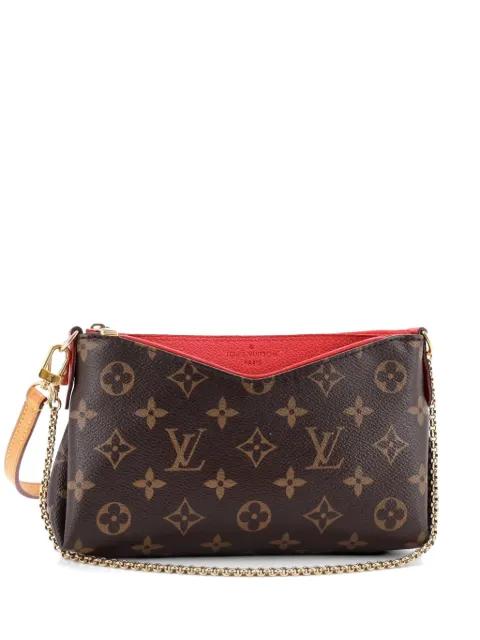 Pallas Monogram Canvas with Leather clutch bag by LOUIS VUITTON 