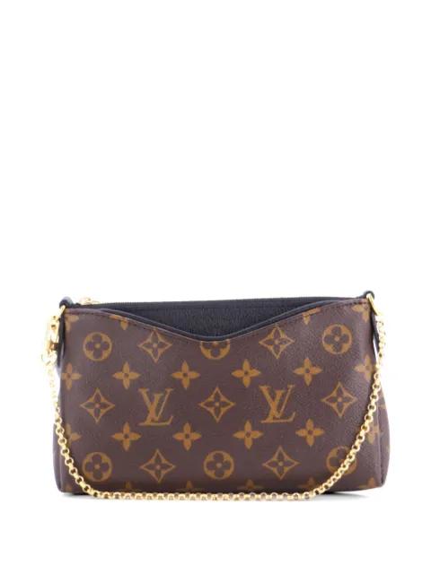 Pallas Monogram Canvas with Leather clutch bag by LOUIS VUITTON 