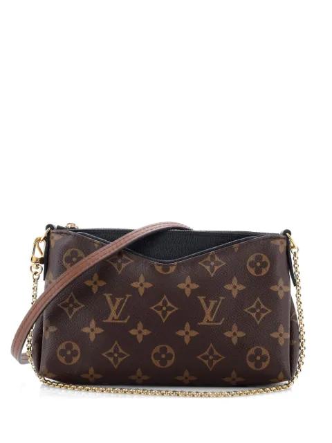 Pallas Monogram Canvas with Leather clutch bag by LOUIS VUITTON 