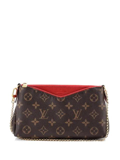 Pallas Monogram Canvas with Leather clutch bag by LOUIS VUITTON 