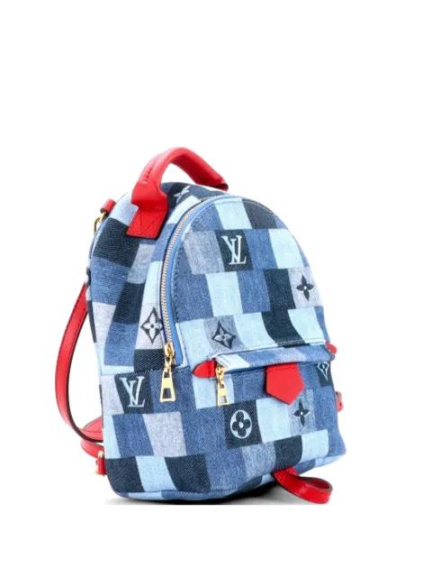 Palm Springs Damier and Monogram Patchwork Denim Mini backpack by LOUIS VUITTON 