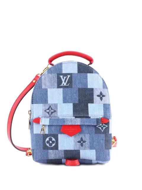 Palm Springs Damier and Monogram Patchwork Denim Mini backpack by LOUIS VUITTON 
