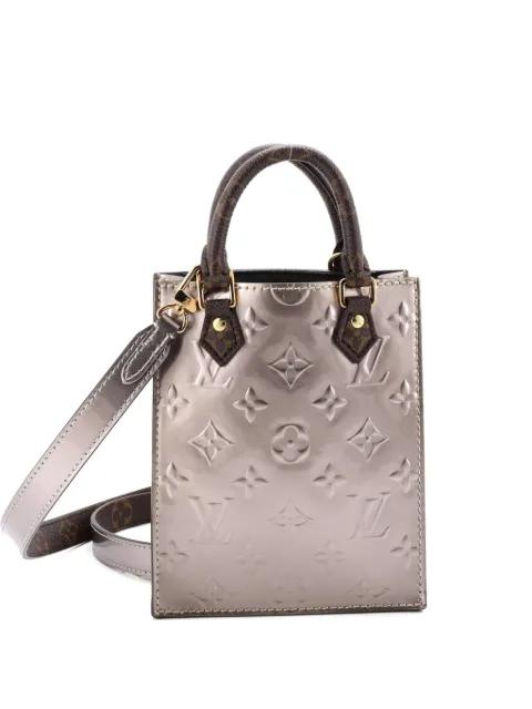 Petit Sac Plat Bag Monogram Vernis with Monogram Canvas crossbody bag by LOUIS VUITTON 