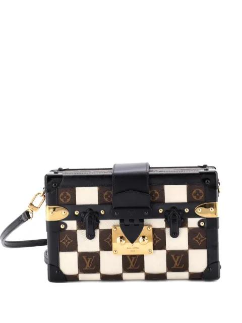 Petite Malle Handbag Damier Tressage Monogram Canvas and Leather clutch bag by LOUIS VUITTON 