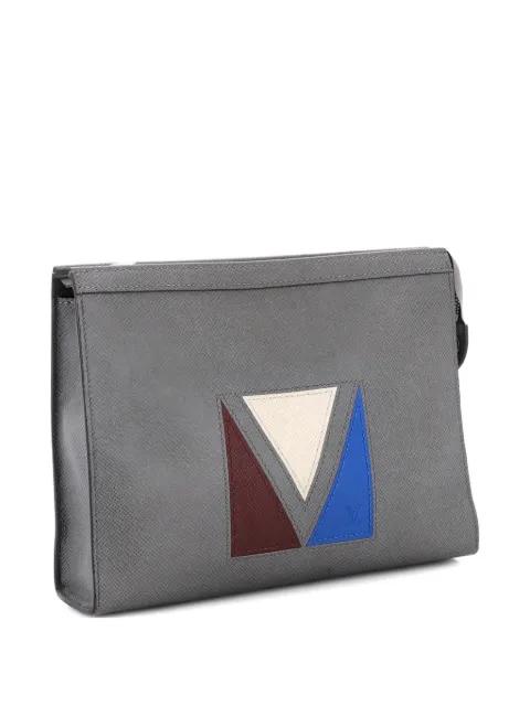 Pochette Voyage Panelled Taiga Leather MM clutch bag by LOUIS VUITTON 