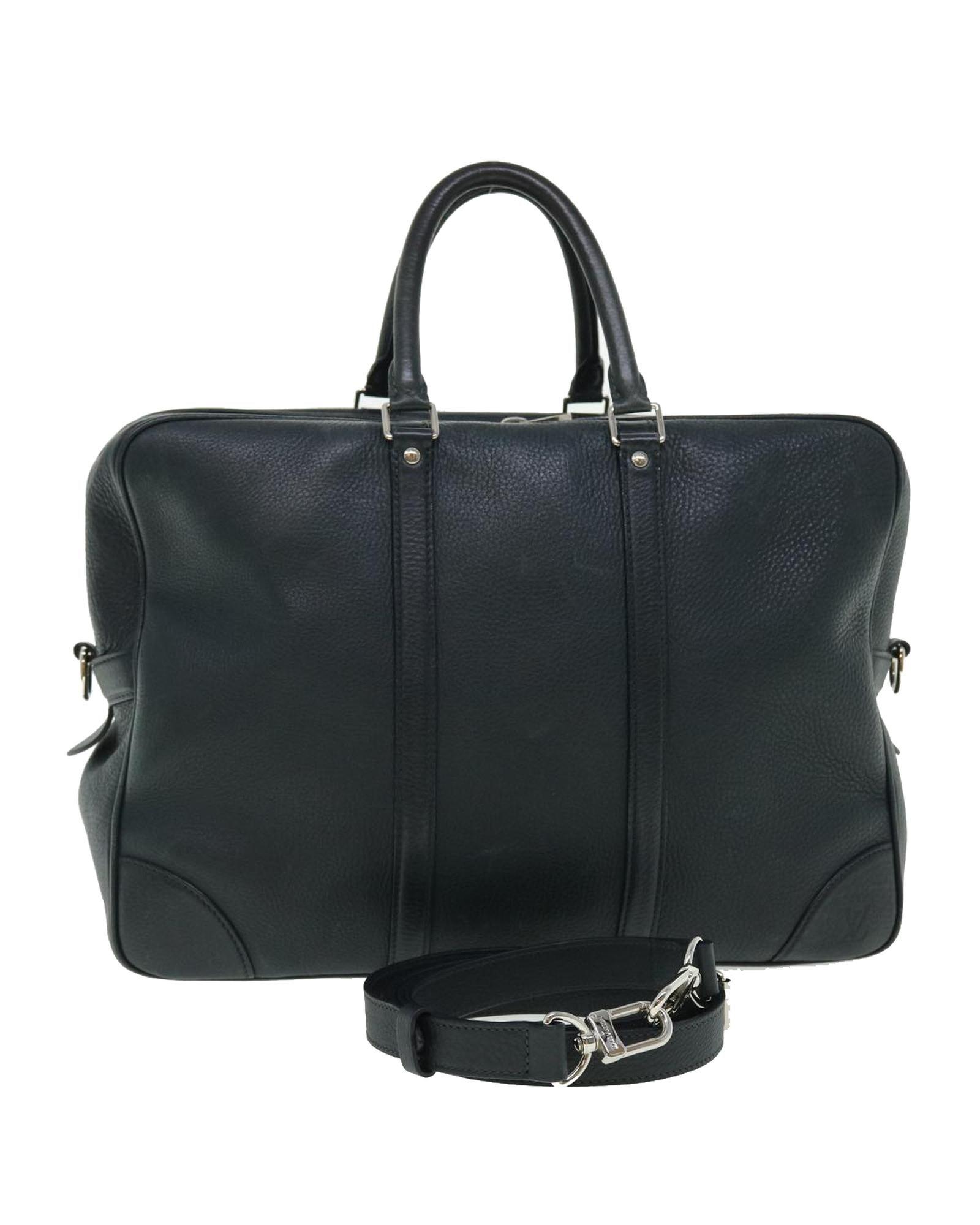 Preloved District PM Leather Briefcase Womens - Black Bag by LOUIS VUITTON Preloved District PM Leather Briefcase Womens - Black Bag by LOUIS VUITTON