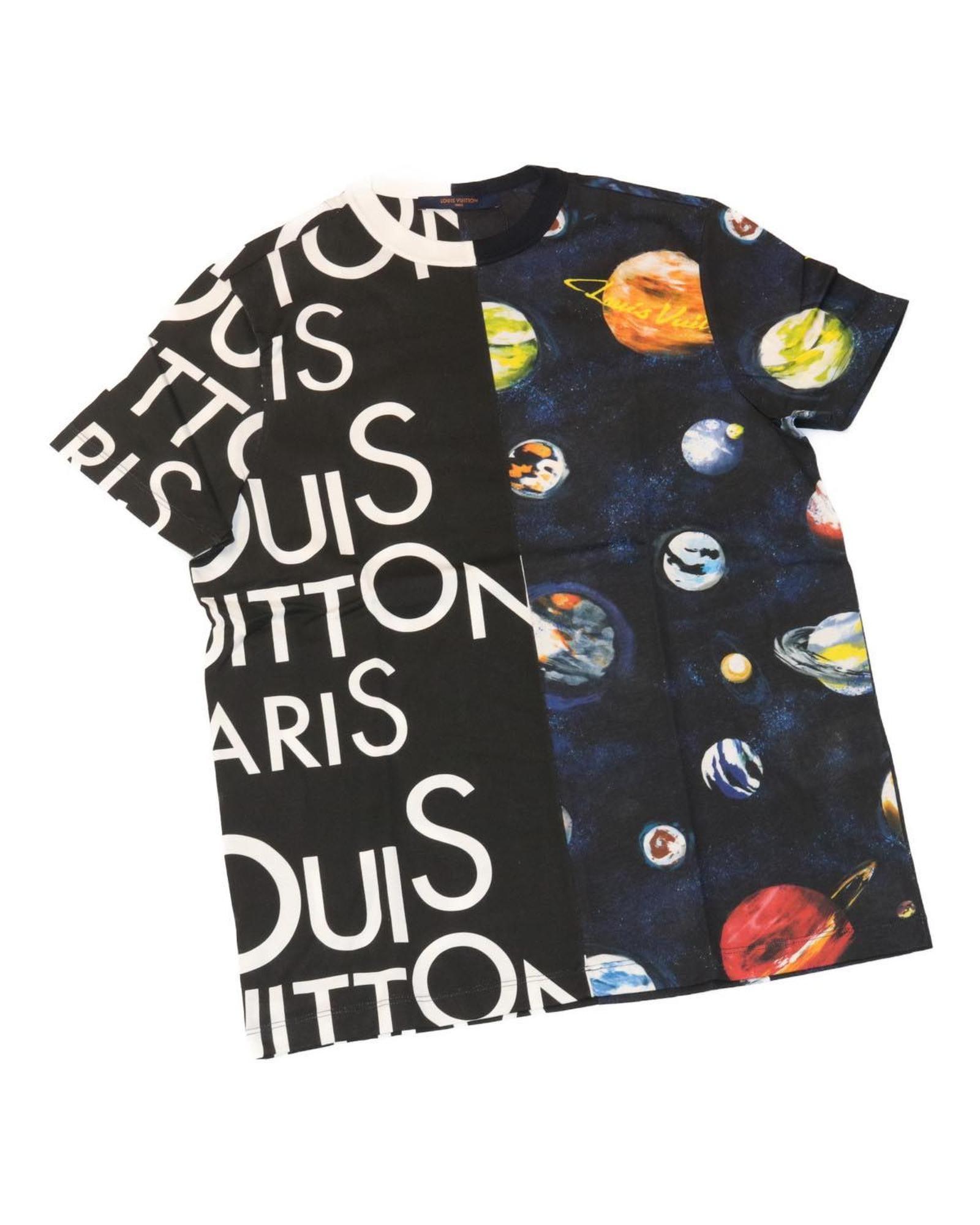 Preloved Space Planets Print TShirt Wo - Black Shirts by LOUIS VUITTON Preloved Space Planets Print TShirt Wo - Black Shirts by LOUIS VUITTON