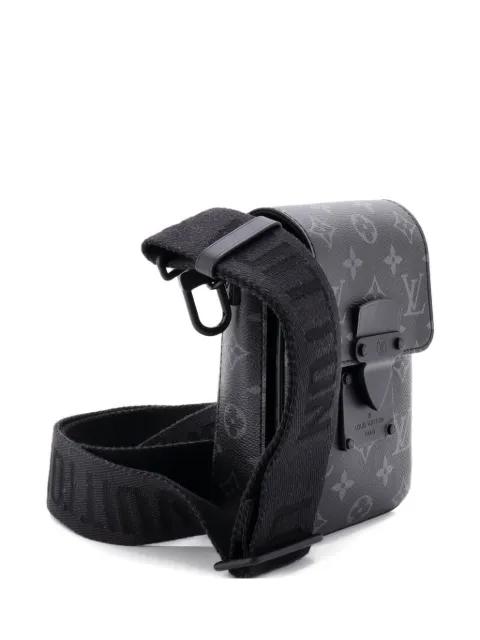S Lock Vertical Wearable Wallet Monogram Eclipse Canvas crossbody bag by LOUIS VUITTON 