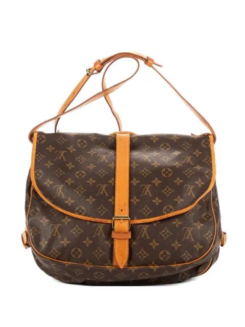 Saumur 35 Monogram leather cross body bag by LOUIS VUITTON 