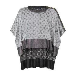 Shiny monogram asymmetrical cape by LOUIS VUITTON