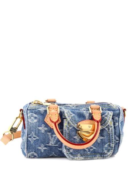 Speedy Bandouliere LV Remix Monogram Denim Nano crossbody bag by LOUIS VUITTON Speedy Bandouliere LV Remix Monogram Denim Nano crossbody bag by LOUIS VUITTON