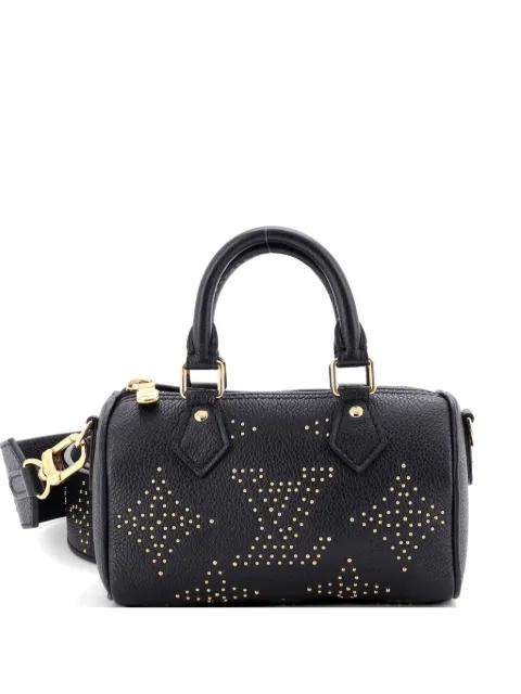 Speedy Bandouliere NM Bag Studded Leather Nano travel bag by LOUIS VUITTON 