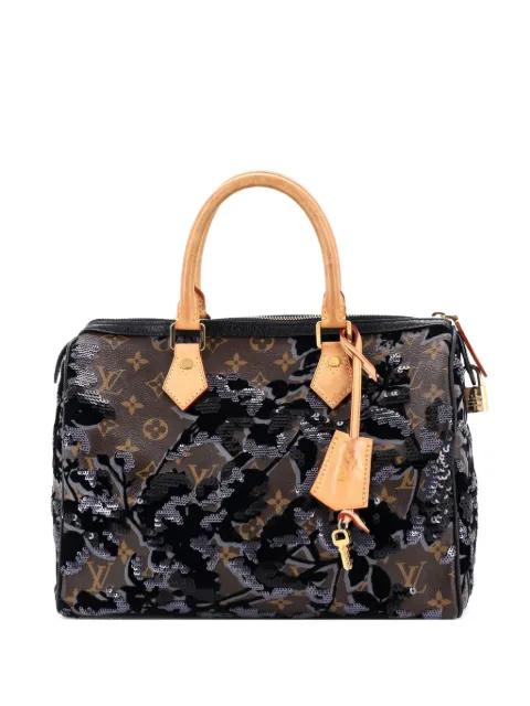 Speedy Handbag Fleur De Jais Monogram Canvas 30 satchel by LOUIS VUITTON 