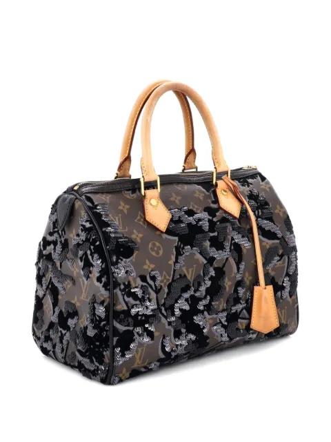 Speedy Handbag Fleur De Jais Monogram Canvas 30 satchel by LOUIS VUITTON 
