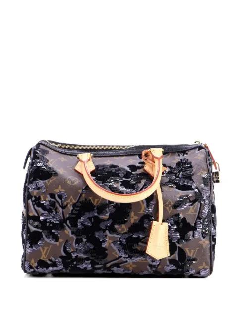 Speedy Handbag Fleur De Jais Monogram Canvas 30 satchel by LOUIS VUITTON 