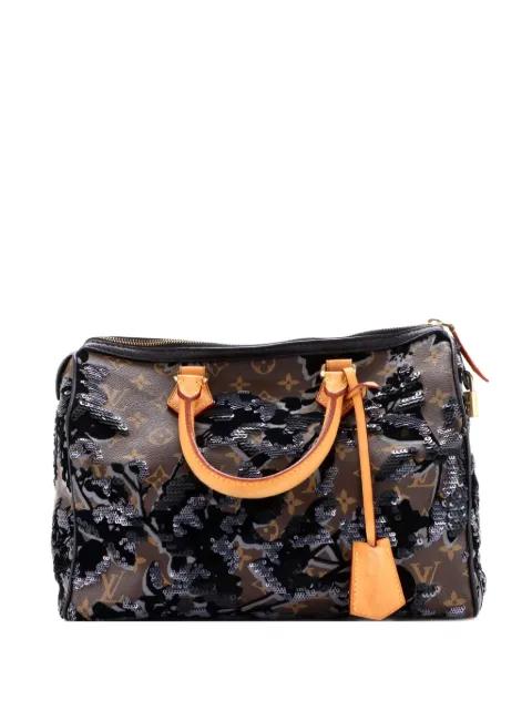 Speedy Handbag Fleur De Jais Monogram Canvas 30 satchel by LOUIS VUITTON 