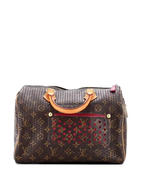 Speedy Handbag Perforated Monogram Canvas 30 satchel by LOUIS VUITTON 