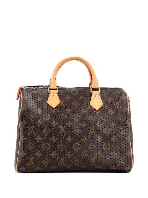Speedy Handbag Perforated Monogram Canvas 30 satchel by LOUIS VUITTON 