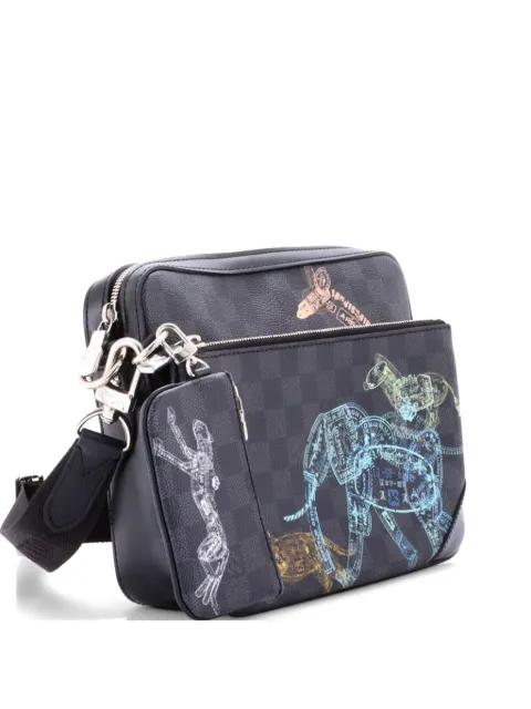 Trio Messenger Bag Limited Edition Wild Animals Damier Graphite crossbody bag by LOUIS VUITTON 
