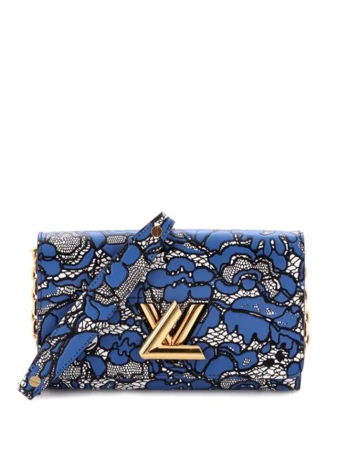 Twist Chain Wallet Lace Embossed Leather crossbody bag by LOUIS VUITTON 